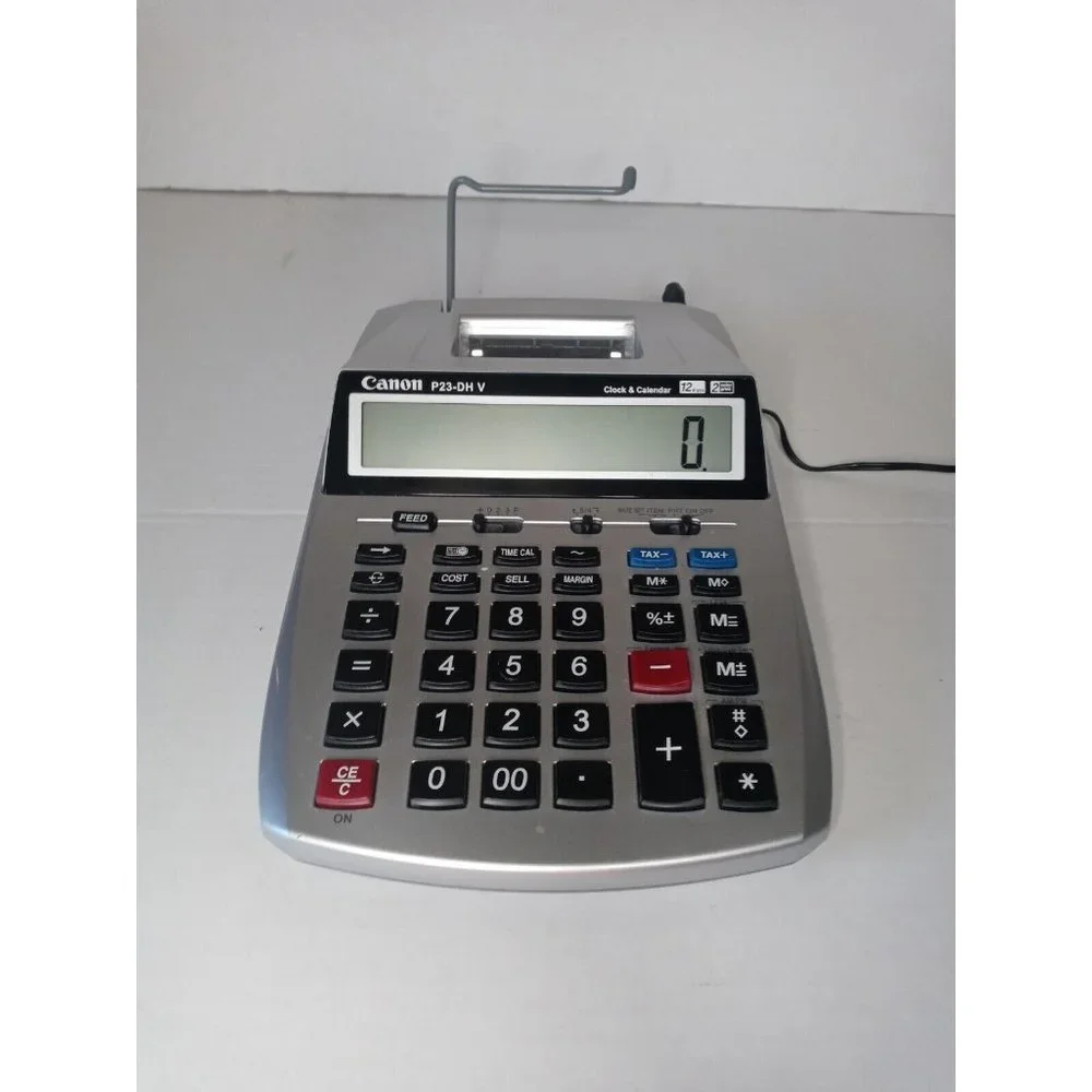 Canon P23-DH V Mini Desktop 2 Color Printing Calculator 12 Digits XL Display